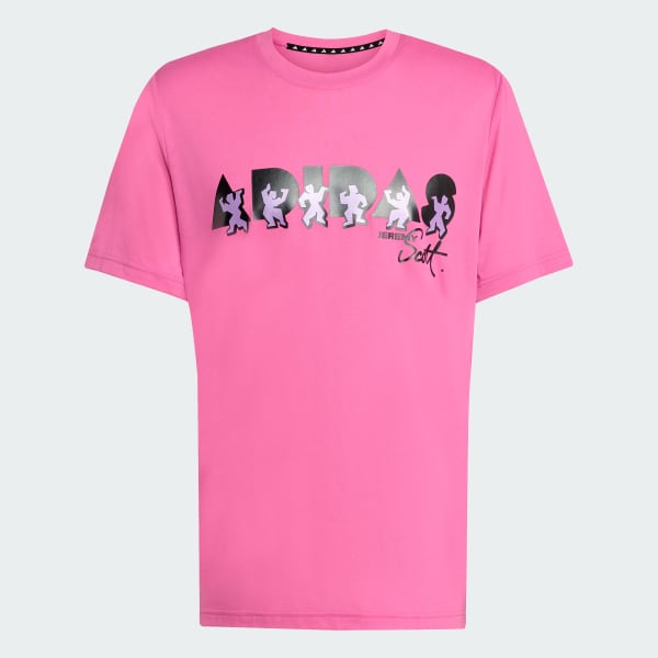 ruzová Tričko adidas x Jeremy Scott