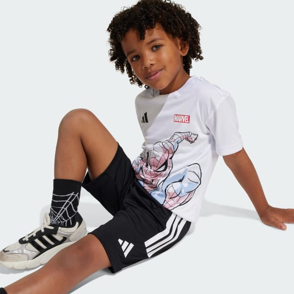 Tシャツ・カットソー adidas Adidas X Marvel Spider-Man Top and Bottom Set White B ADIDAS MARVEL SPIDER-MAN T-SHIRT SET - White | adidas UK