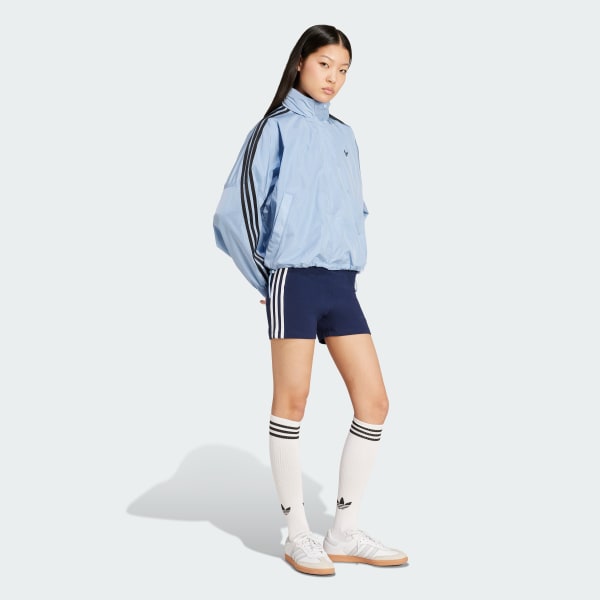 Blau Adicolor 3-Streifen Booty Shorts Co