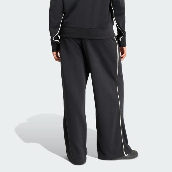 Black Seasonal Essentials Colourpop Pants with Embroidered Graphic