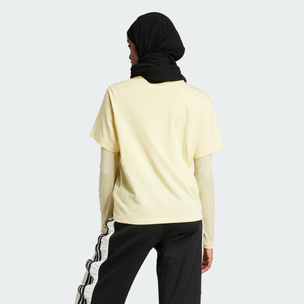 Yellow Adicolor Trefoil Boxy Tee