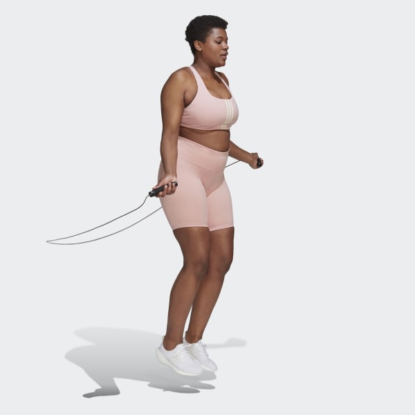 Pink adidas Powerimpact Training Medium-Support Bra (Plus Size)