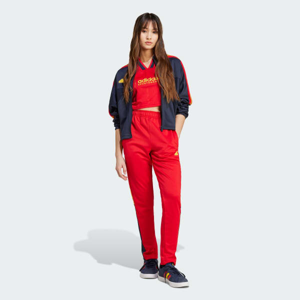 Rojo Pants Deportivos Tiro Cut 3 Franjas