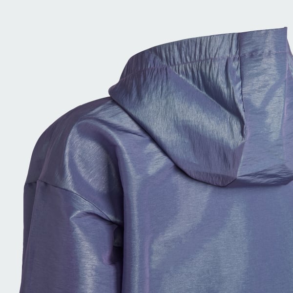 Roxo Camisola Larga com Capuz e Meio Fecho Dance