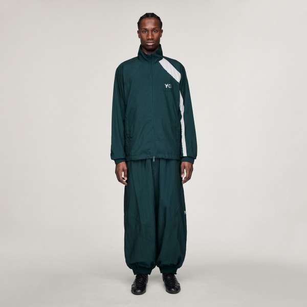 สีเขียว กางเกงขายาวผ้าไนลอน Y-3 RAW EDGE 3 STRIPES