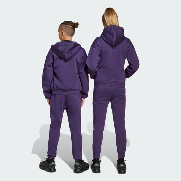 Paars adidas Z.N.E. Tapered-Leg Broek