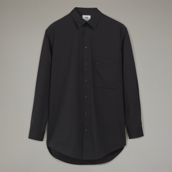 Black Y-3 Classic Chest Logo Button-Down Long-sleeve Top VT485