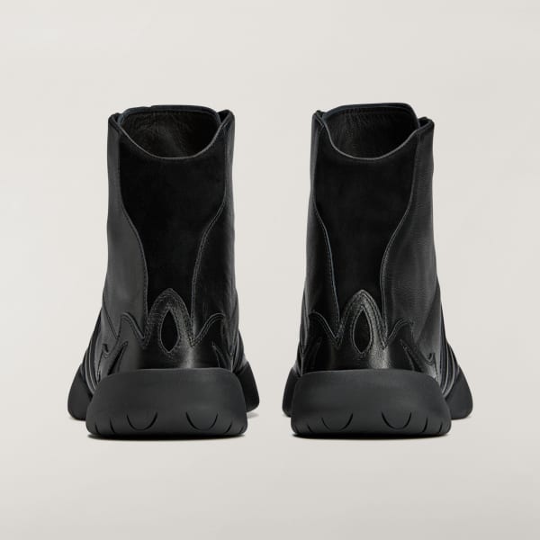 【Adidas コリア】 Y-3 REGU Boots ADIDAS ORIGINALS + Y-3 Regu leather and suede-trimmed mesh