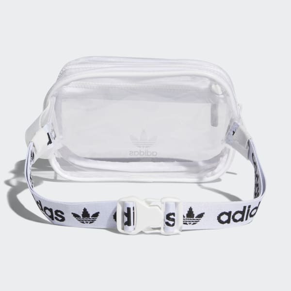 adidas clear fanny pack white