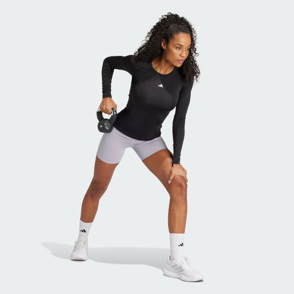 Black TECHFIT Long Sleeve Training Long-Sleeve Top