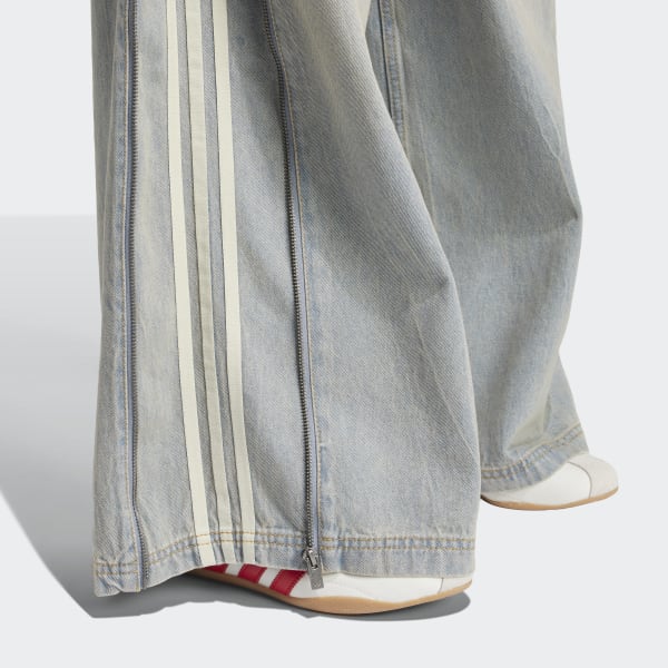 【新品】adidas ADILENIUM 3 PANTS 27 JX9210 Calça Adilenium Season 3 Zip Washed Denim - Multicores adidas