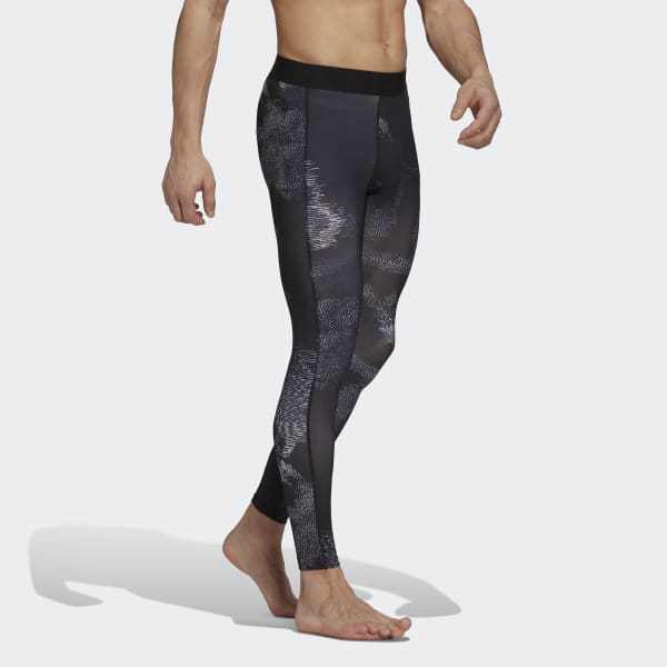 Flerfarget Techfit Allover Print Training Long Tights WY074
