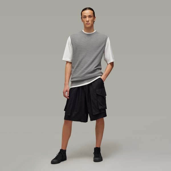 Grey Y-3 Graphic Knit Vest