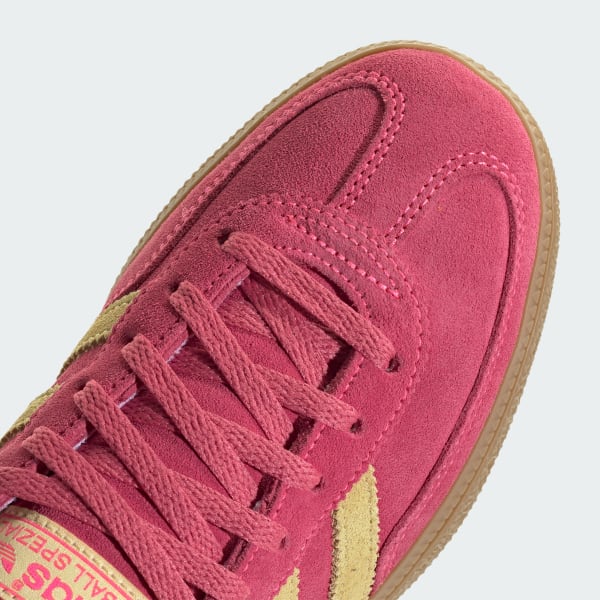Pink and yellow adidas store