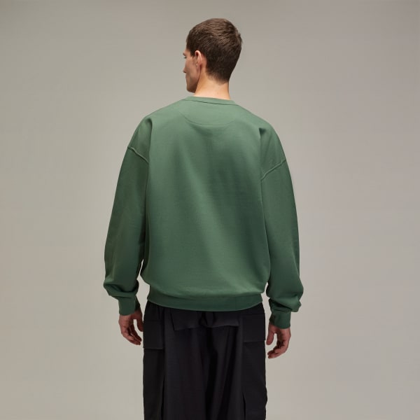 Green Y-3 French Terry Crew Sweater