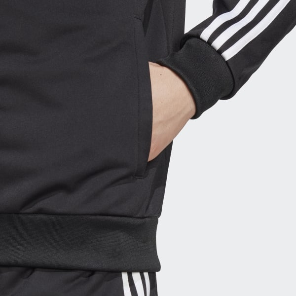 adidas Basic 3-Stripes Tricot Track Suit - Black