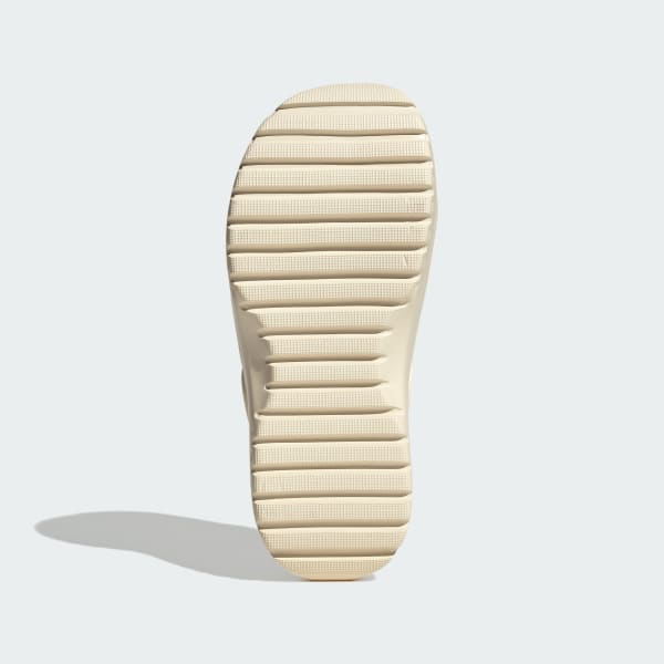 White Adilette Platform Clogs