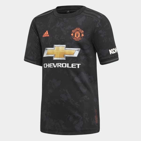 Camiseta de la tercera equipación del Manchester United negra de niño - adidas España