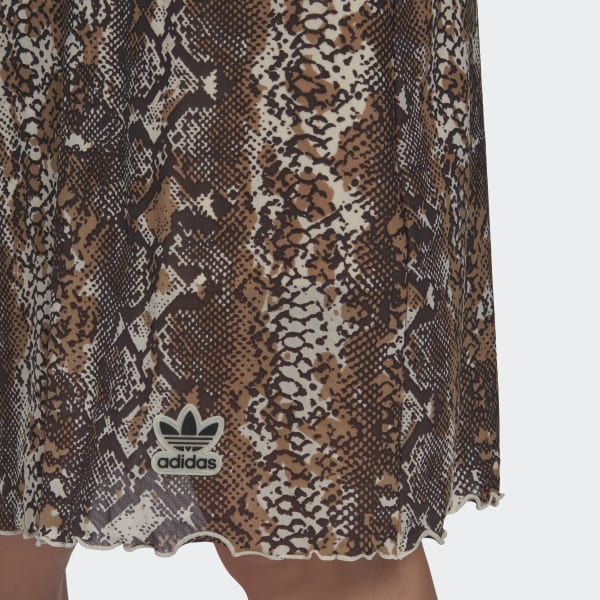 Beige Vestido Snake Mesh ENN52