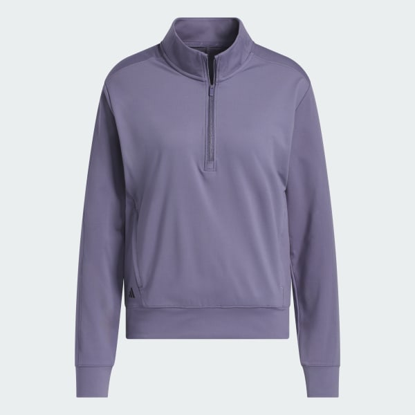 adidas Ultimate365 Half-Zip Layering Top - Purple | Free Shipping
