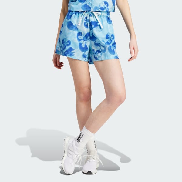 Blanco Shorts Tejidos Estampado Floral