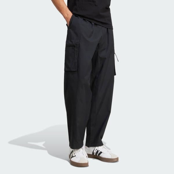 Black City Escape Lightweight Cargo Tracksuit Bottoms