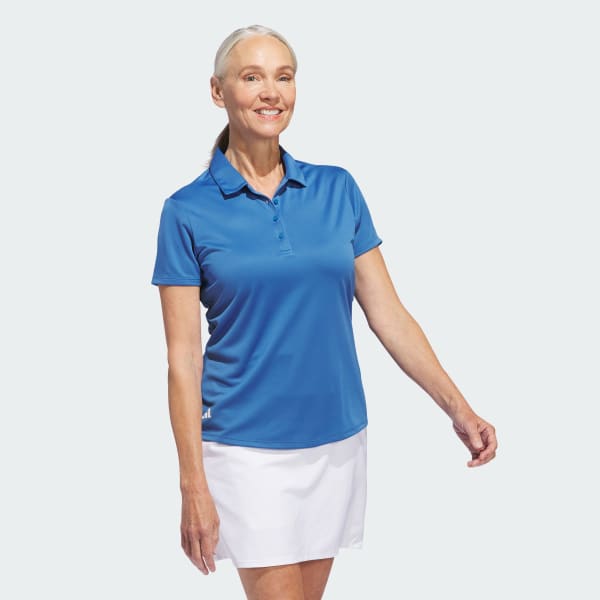 Bright blue polo shirt online