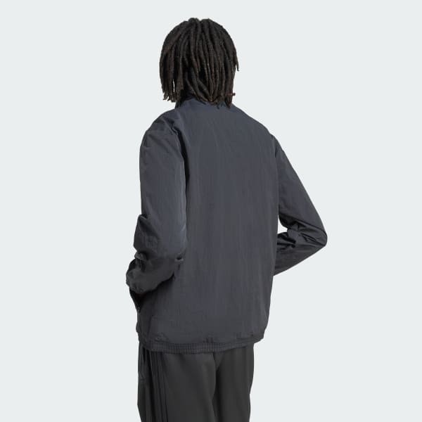 Negro Chaqueta Deportiva Firebird Tiras Frontales Tejida