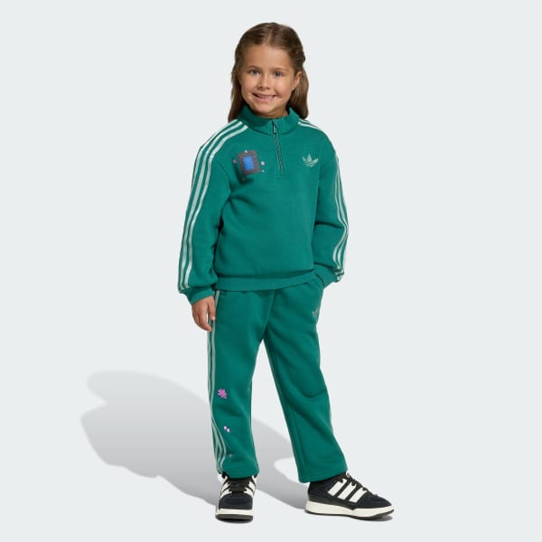 Verde Conjunto adidas Minecraft Holgado Cuello Redondo
