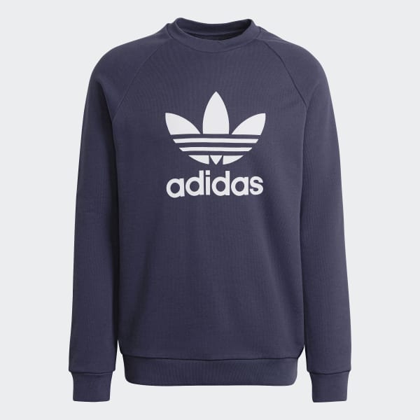 Blue ADICOLOR CLASSICS TREFOIL CREWNECK SWEATSHIRT IZO89