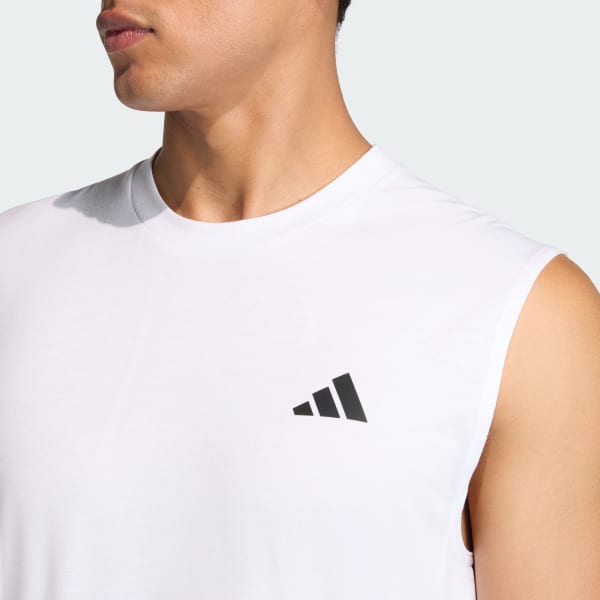 adidas WORKOUT ESSENTIALS FEELREADY SLEEVELESS T-SHIRT - White