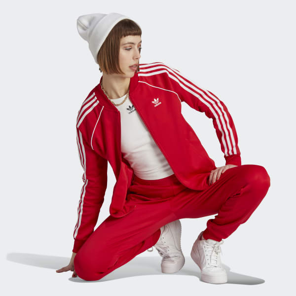 adidas Adicolor SST Track Jacket - Red | Women's Lifestyle adidas