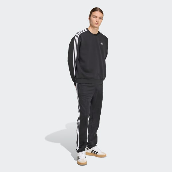 cierna MIKINA ADICOLOR 3-STRIPES OVERSIZED CREWNECK