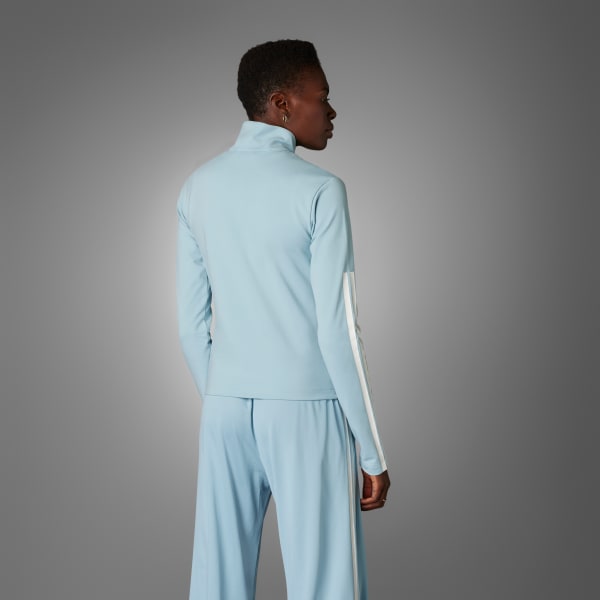 Azul Chaqueta deportiva cuello alto Tiro Cut 3 Tiras