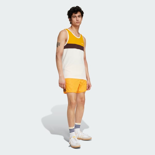 Laranja Shorts Sprinter '80s Embossed Três Listras