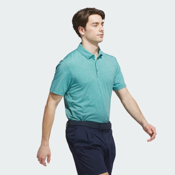 Gronn Go-to Rise Print Poloskjorte