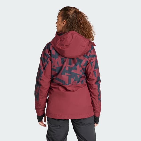 Burgundy Terrex Xperior 2L Insulated RAIN.RDY Graphic Jacket