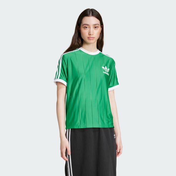T shirt fines rayures 3 bandes Adicolor Vert adidas adidas Switzerland