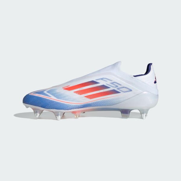 Adidas F50 Elite Laceless Soft Ground Soccer Cleats Unisex Cloud White Solar Red Lucid Blue M 12 W 13