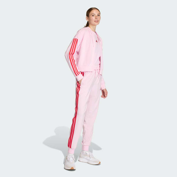 Roze Essentials 3-Stripes French Terry Ritshoodie