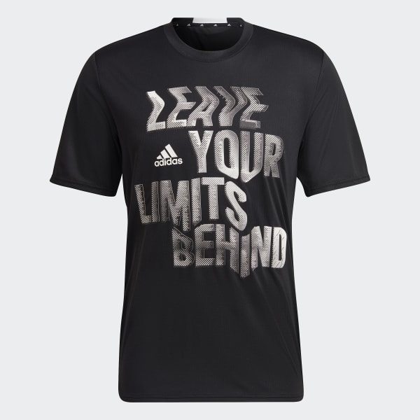 Black Designed for Movement AEROREADY HIIT Slogan Training T-Shirt