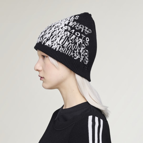 adidas Y-3 GRAPHIC BEANIE - Black | Free Shipping with adiClub