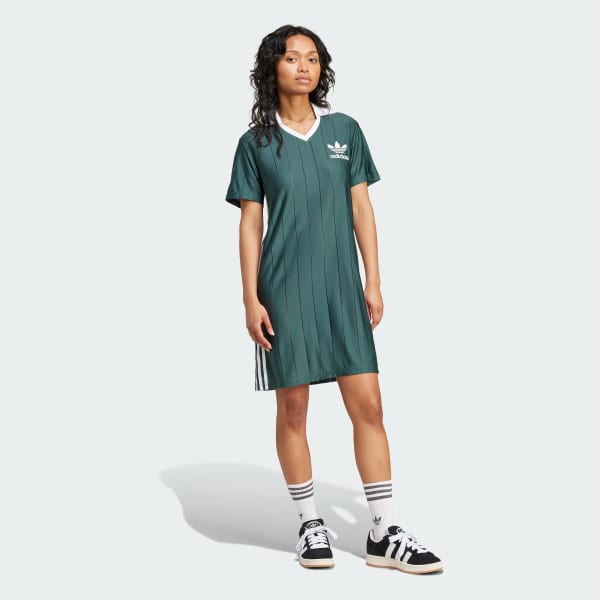 Verde Abito adicolor 3-Stripes Pinstripe