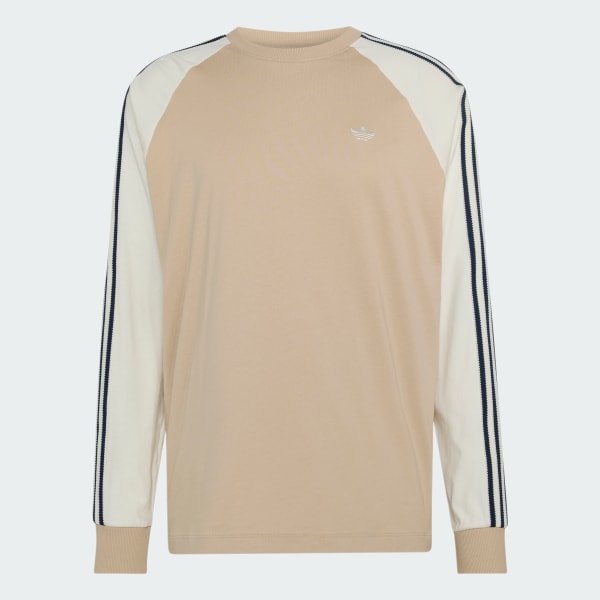 Beige POLO CALI DE MANGA LARGA BRITCORE