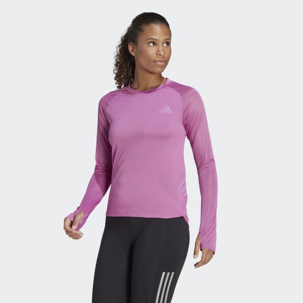 Fioletowy Parley Adizero Long-Sleeve Top Running Long-Sleeve Top IE341