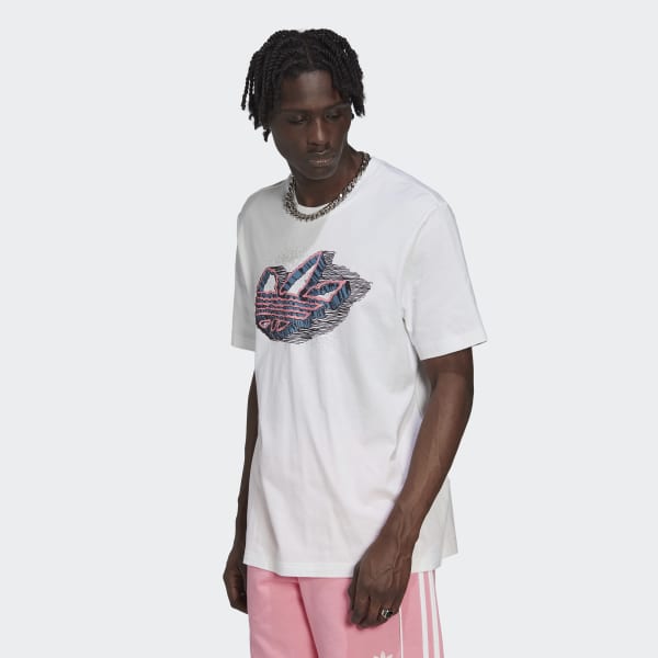 White adidas Rekive Speed Trefoil Graphic Tee