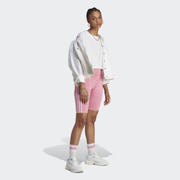 Pink Adicolor Classics High-Waisted Short Leggings