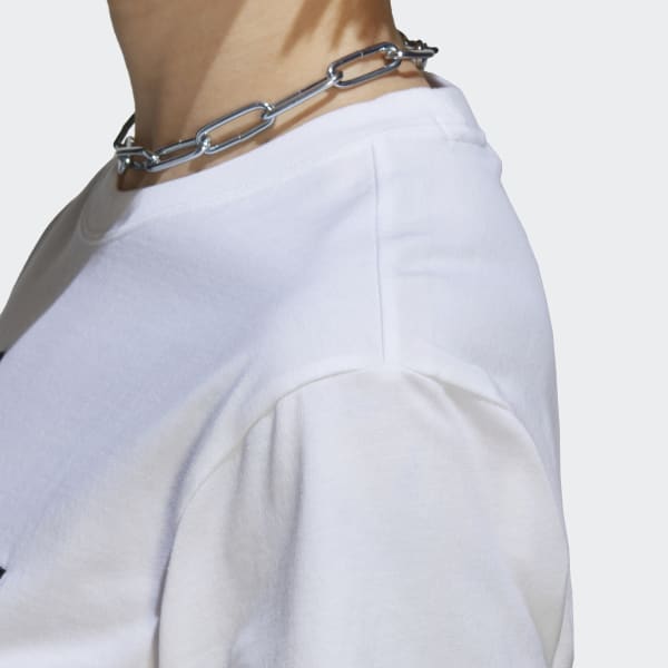 adidas T-Shirt with Trefoil Application - White | adidas UK