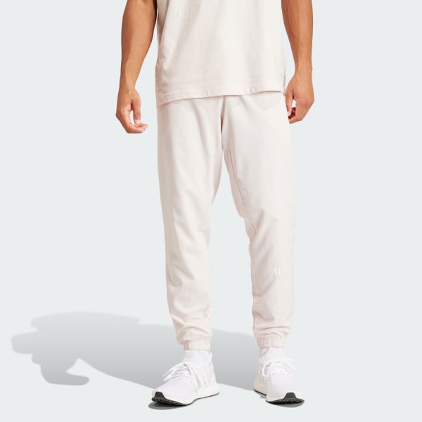 Pink Embroidered Woven Pants