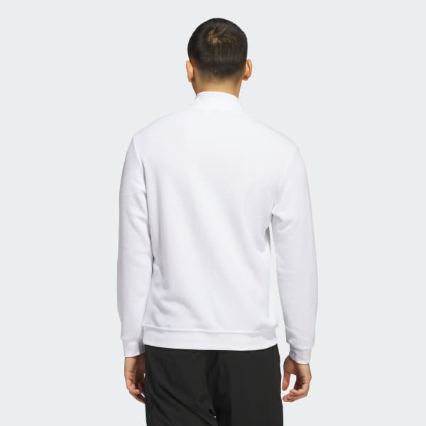 bílá Ultimate365 Terry Cloth Quarter-Zip Pullover